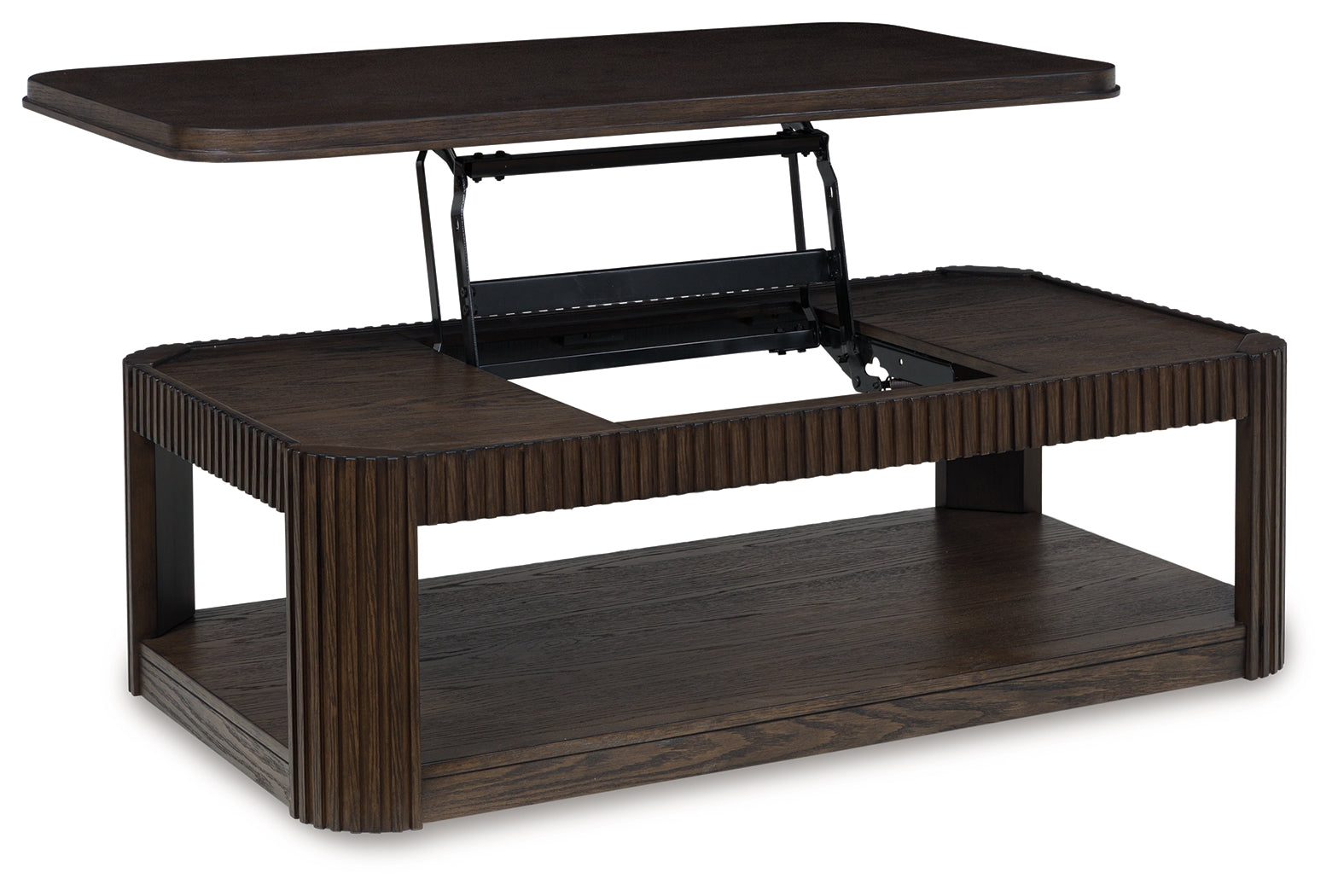 Carlibrie Warm Brown Lift Top Cocktail Table (Online Special Price) - Ornate Home