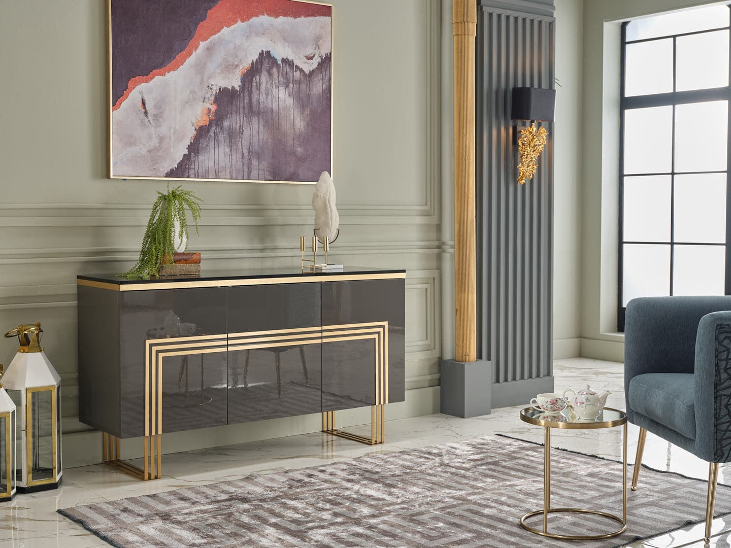 Carlino 3 Door Media Console - Ornate Home