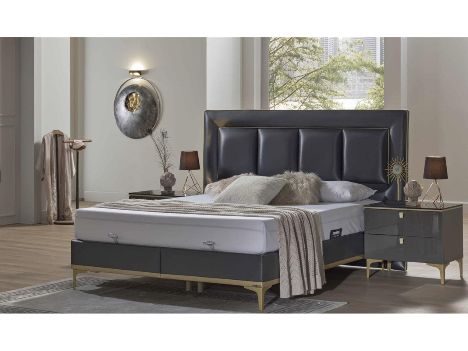 Carlino Gray Bedroom Set - Ornate Home