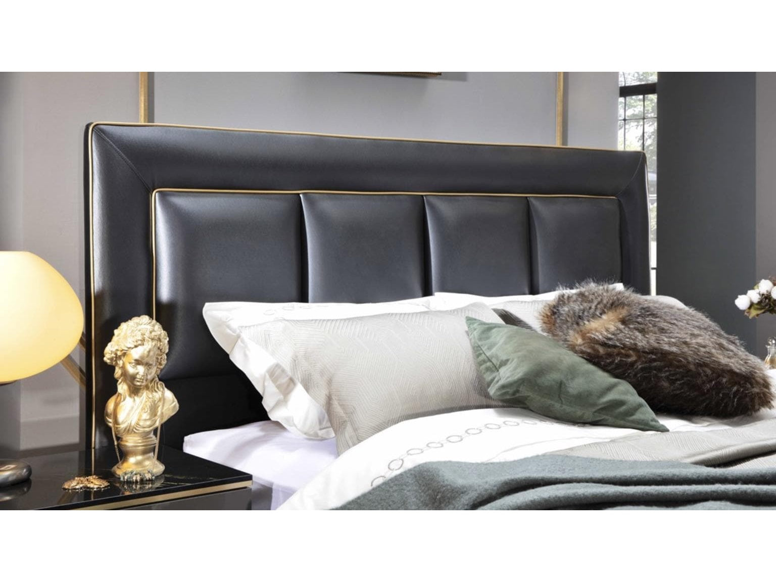 Carlino Gray King Headboard - Ornate Home