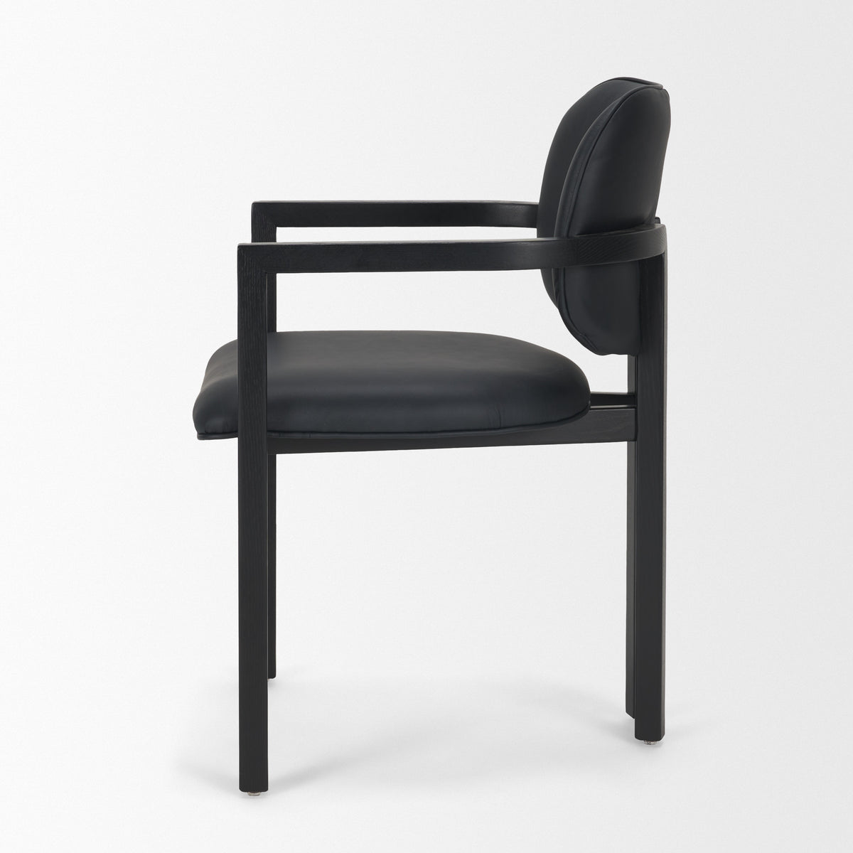 Carlisle Black Curved Back Dining Arm Chair
