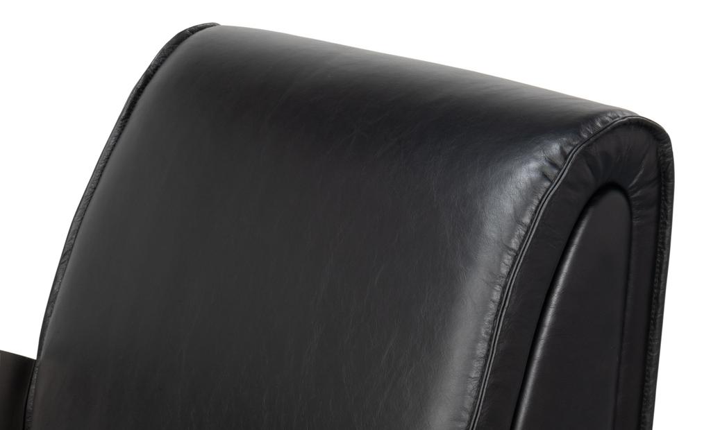 Carlisle Black Leather Armchair - Ornate Home