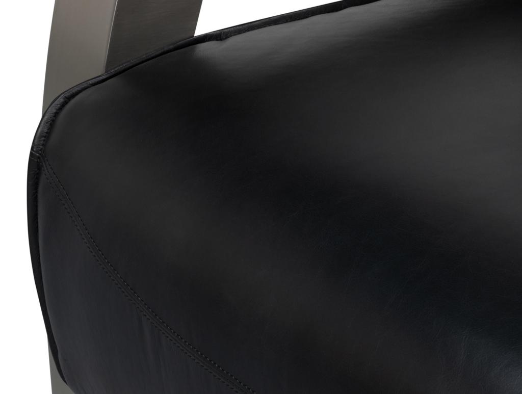 Carlisle Black Leather Armchair - Ornate Home