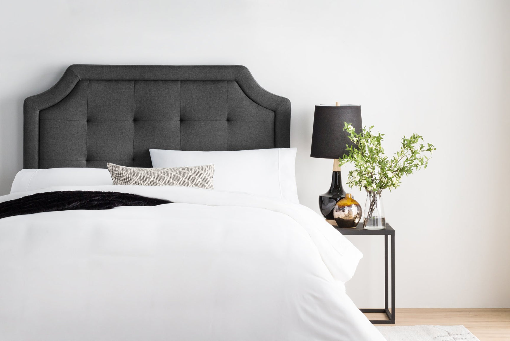 Carlisle Charcoal King Headboard - Ornate Home