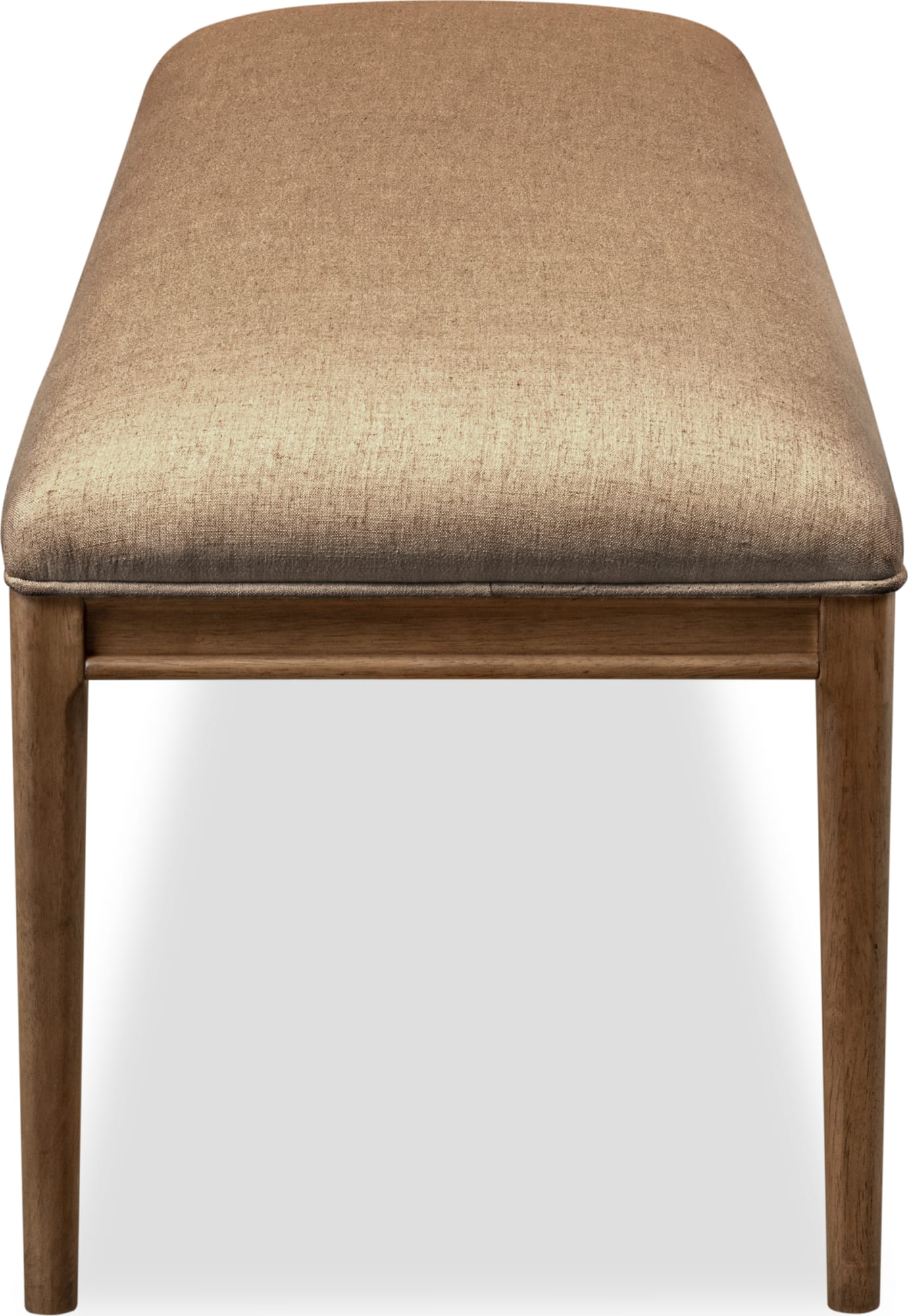 Carlisle Wheat Bread/Tofffee Crunch Upholstered Bench - Ornate Home