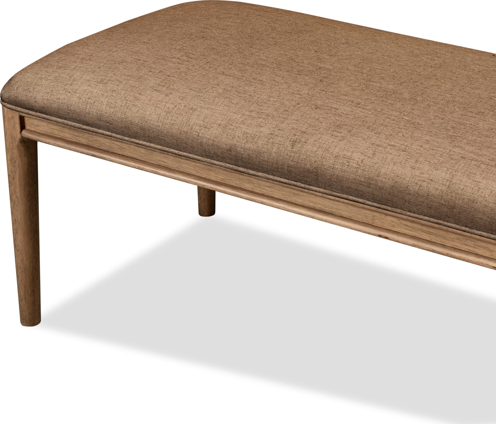 Carlisle Wheat Bread/Tofffee Crunch Upholstered Bench - Ornate Home