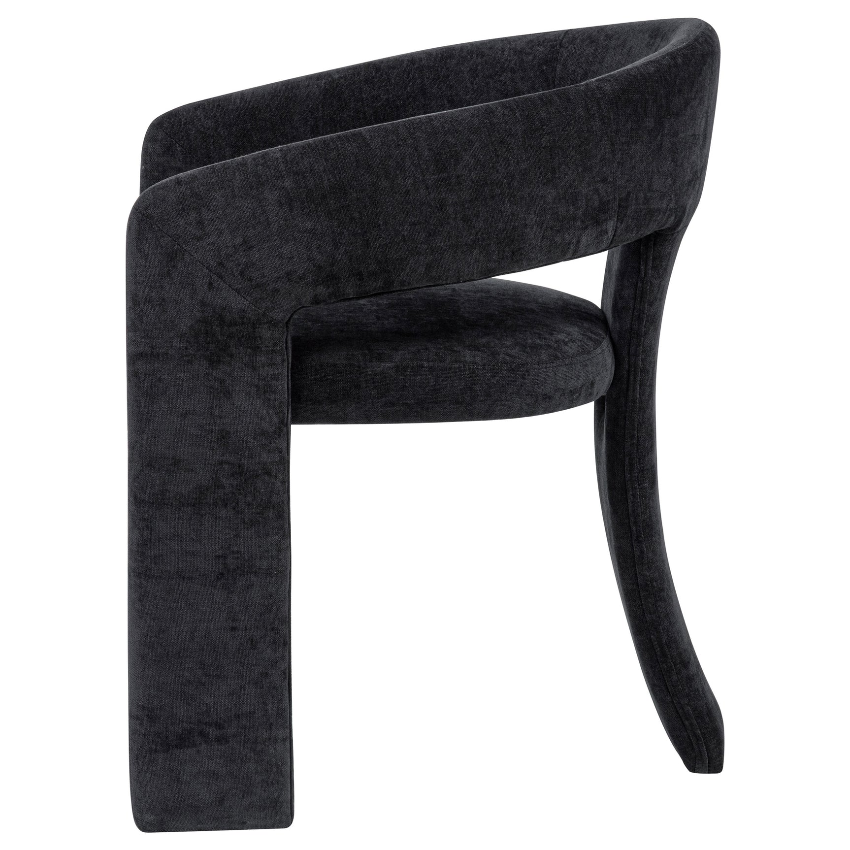 Carlow Black Upholstered Dining Arm Chair (Set of 2) - Ornate Home