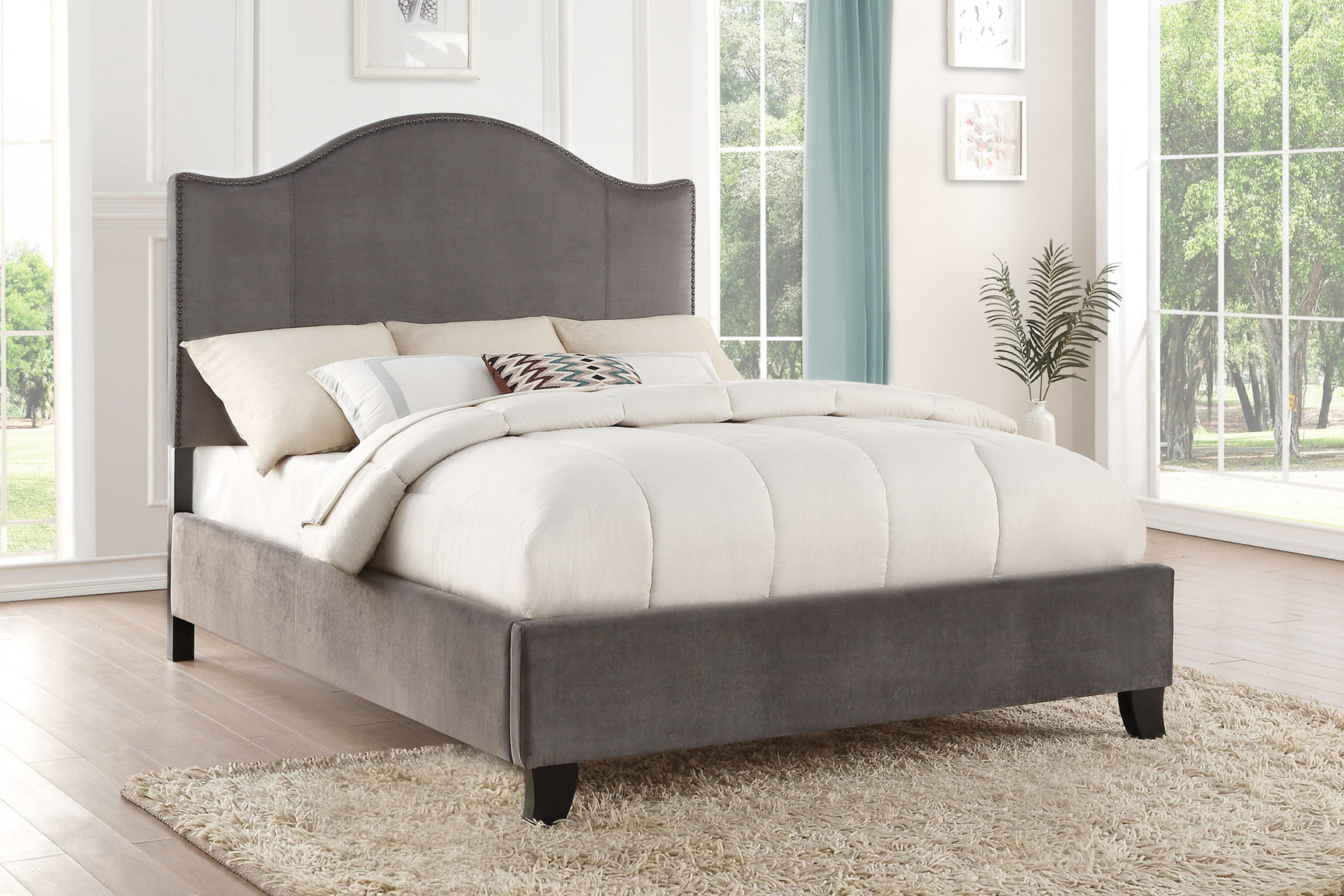 Carlow Gray Queen Bed - Ornate Home