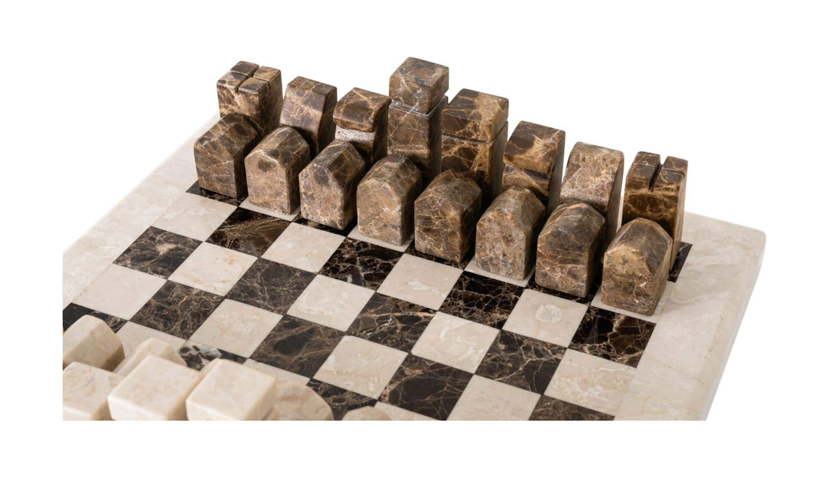 Carlson Brown Marble Chess Set - Ornate Home