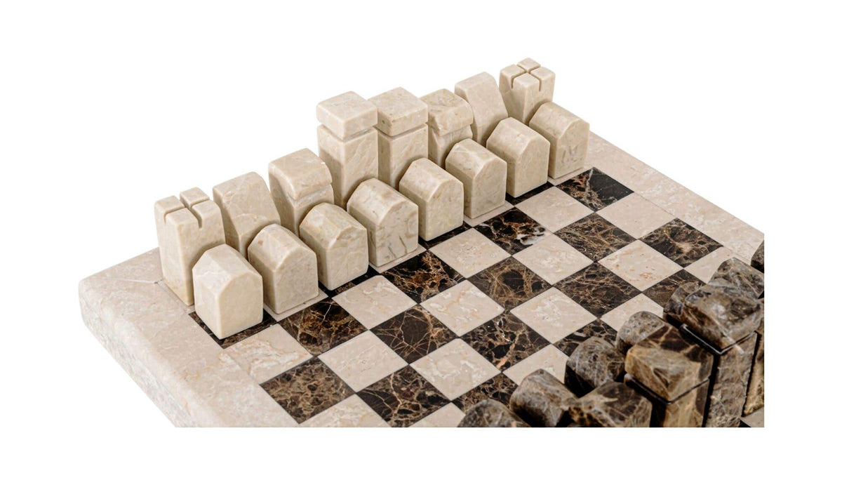 Carlson Brown Marble Chess Set - Ornate Home