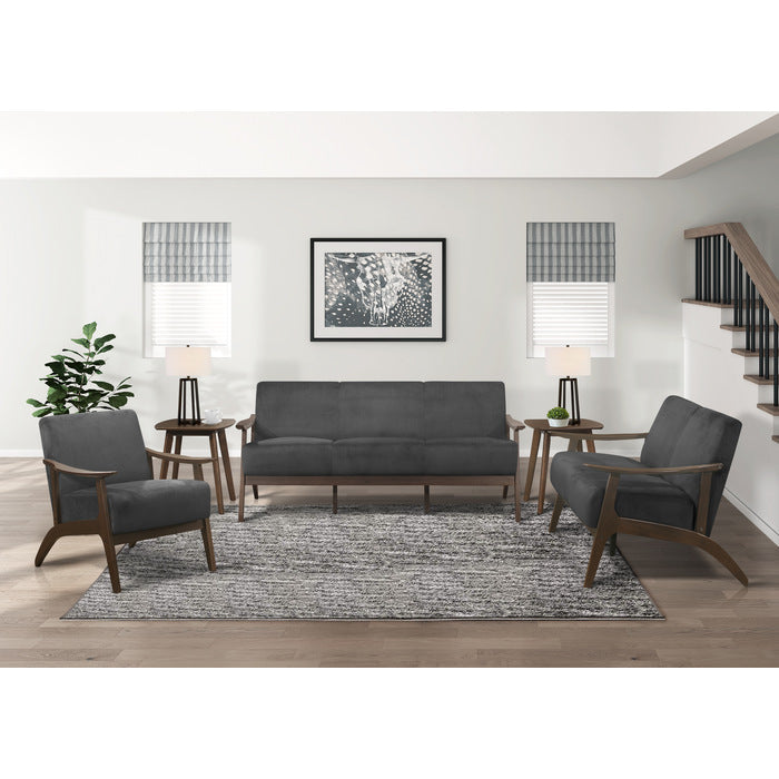 Carlson Dark Gray Loveseat - Ornate Home