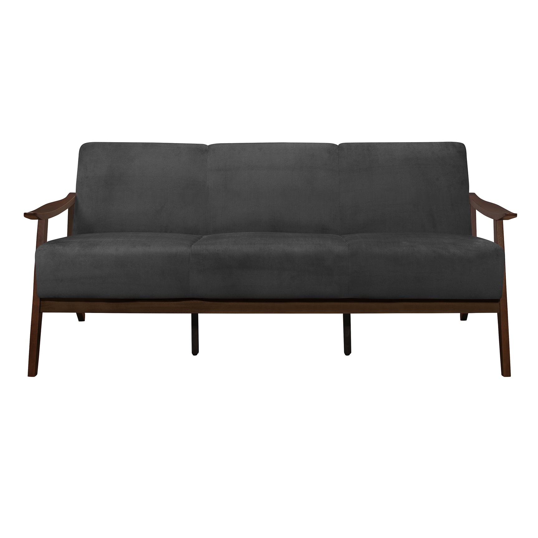 Carlson Dark Walnut / Dark Gray Sofa & Loveseat - Ornate Home