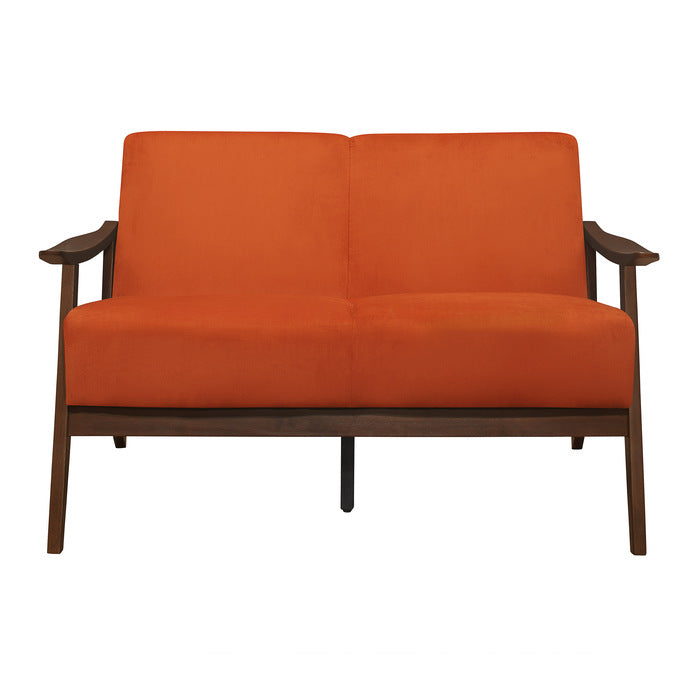 Carlson Orange Loveseat - Ornate Home