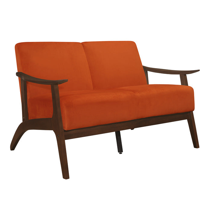 Carlson Orange Loveseat - Ornate Home