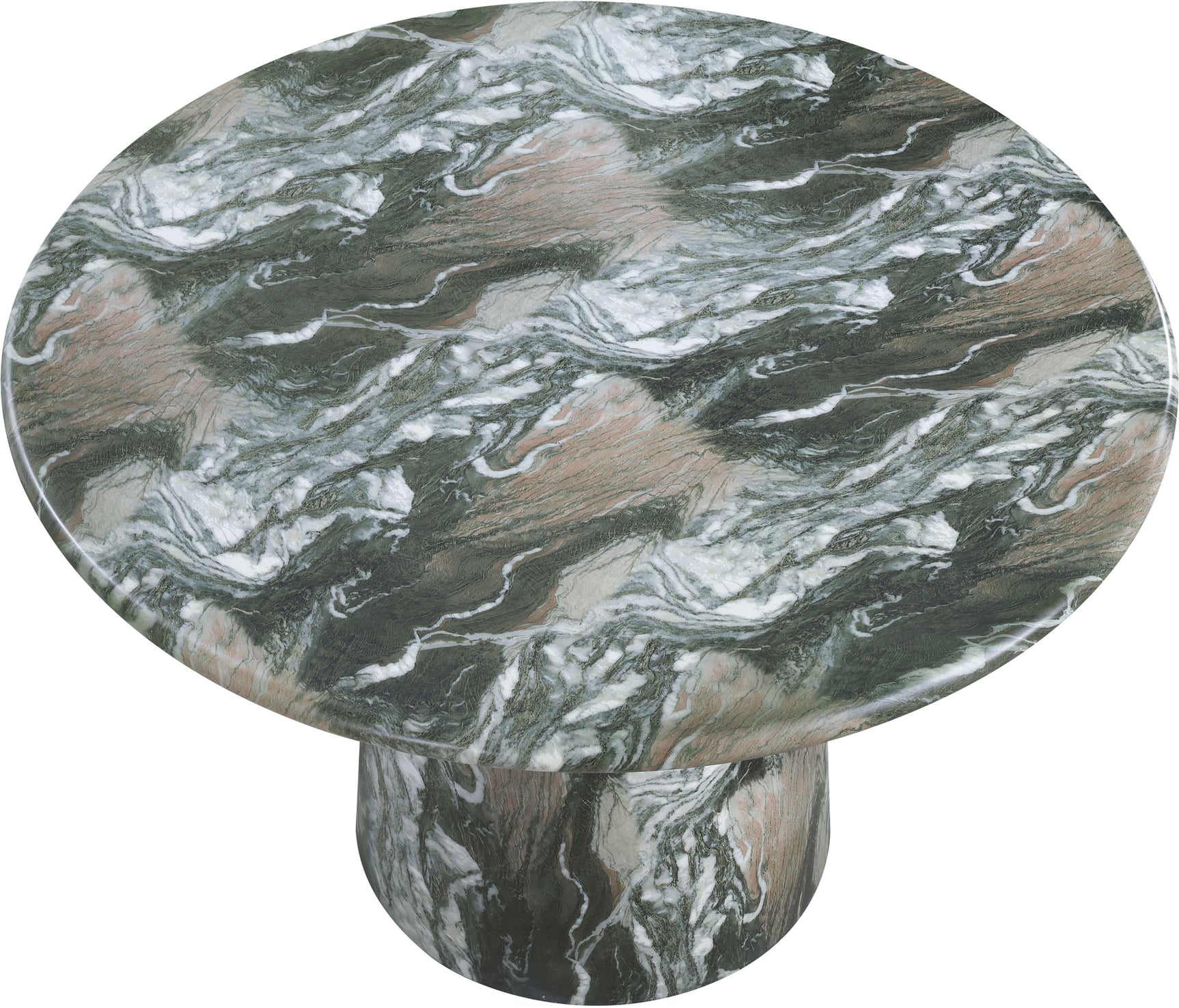 Carmel Green 48.5" Marble Finish Concrete Indoor / Outdoor Dining Table - Ornate Home