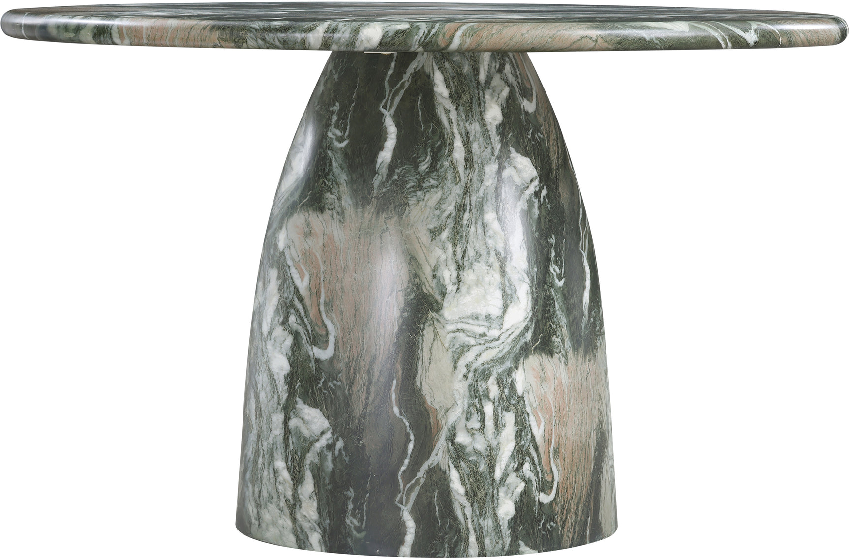 Carmel Green 48.5" Marble Finish Concrete Indoor / Outdoor Dining Table - Ornate Home