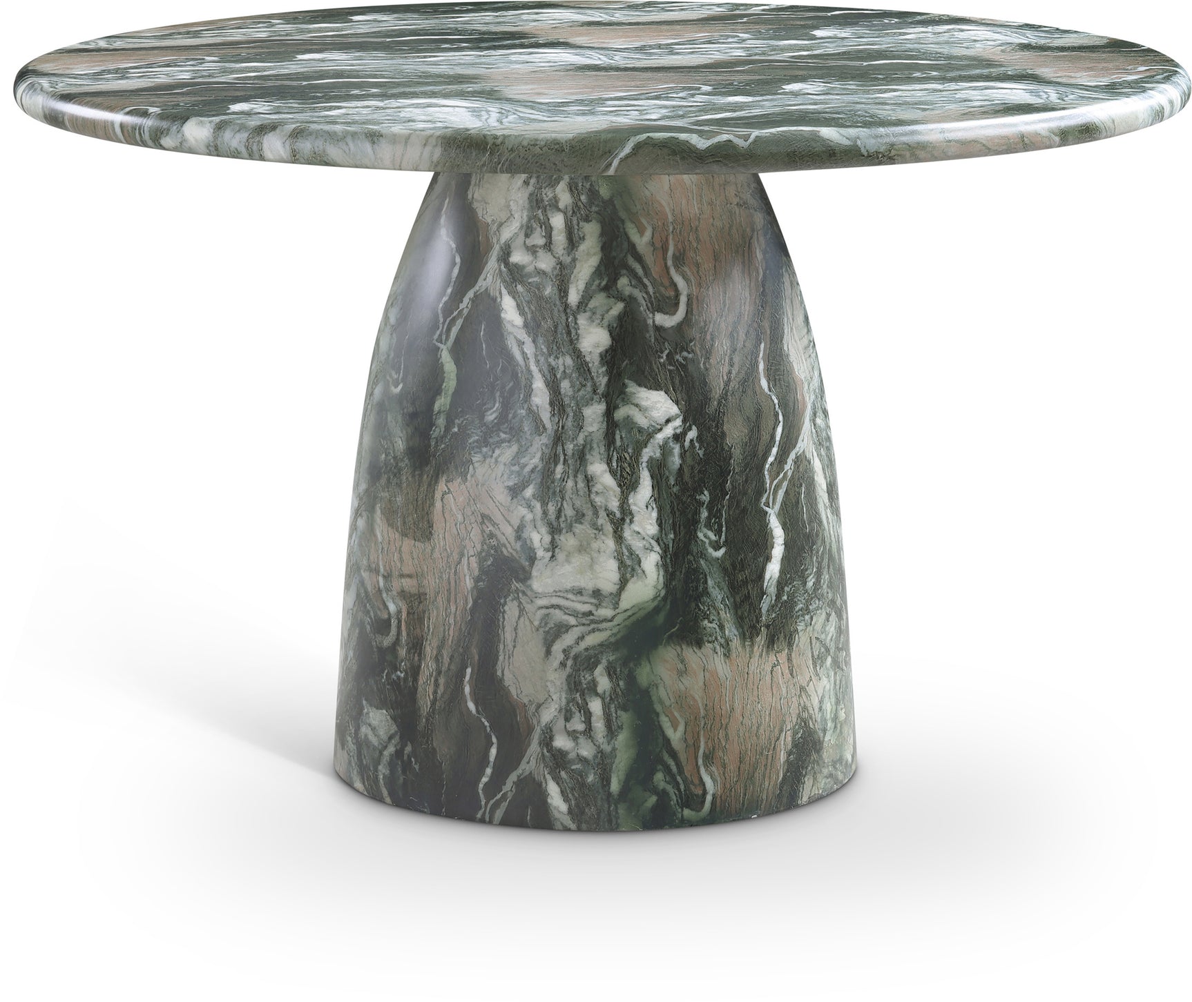 Carmel Green 48.5" Marble Finish Concrete Indoor / Outdoor Dining Table - Ornate Home