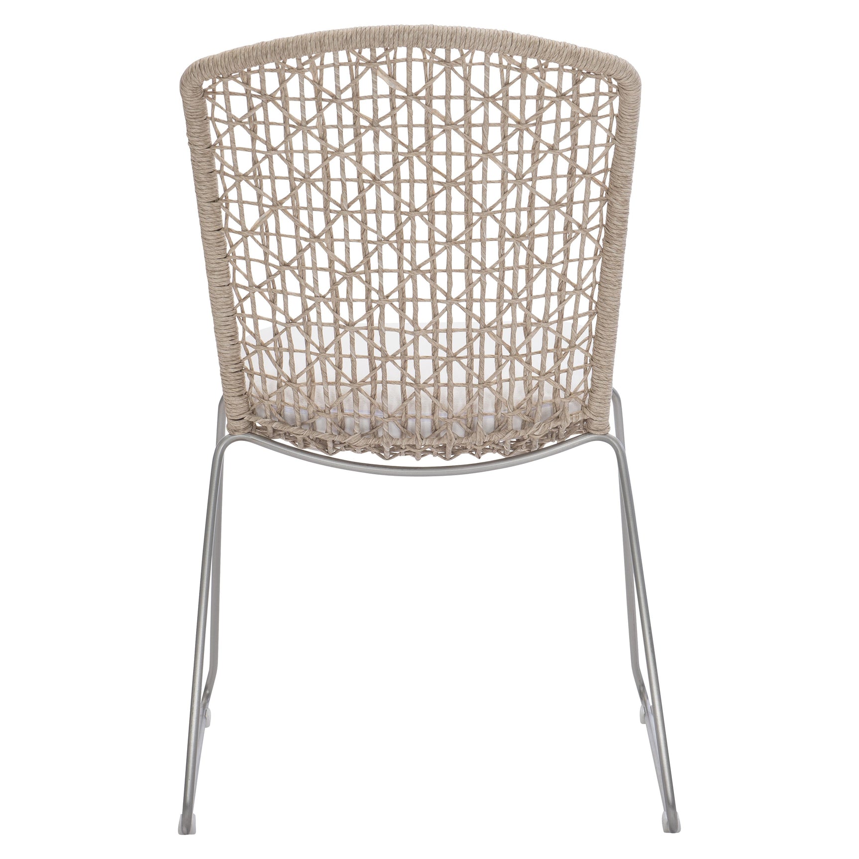 Carmel Hazelnut/White/Cream Outdoor Side Chair - Ornate Home