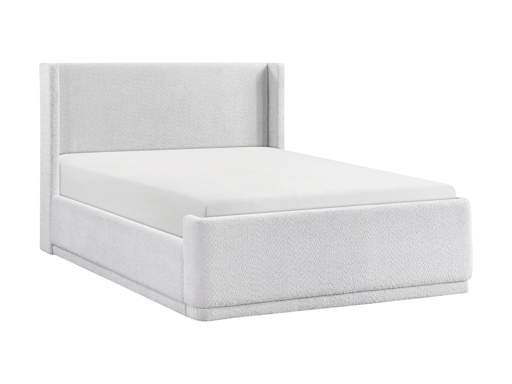 Carmel Light Gray Eastern King Platform Bed - Ornate Home