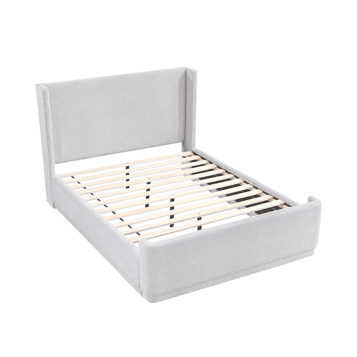 Carmel White Queen Platform Bed - Ornate Home