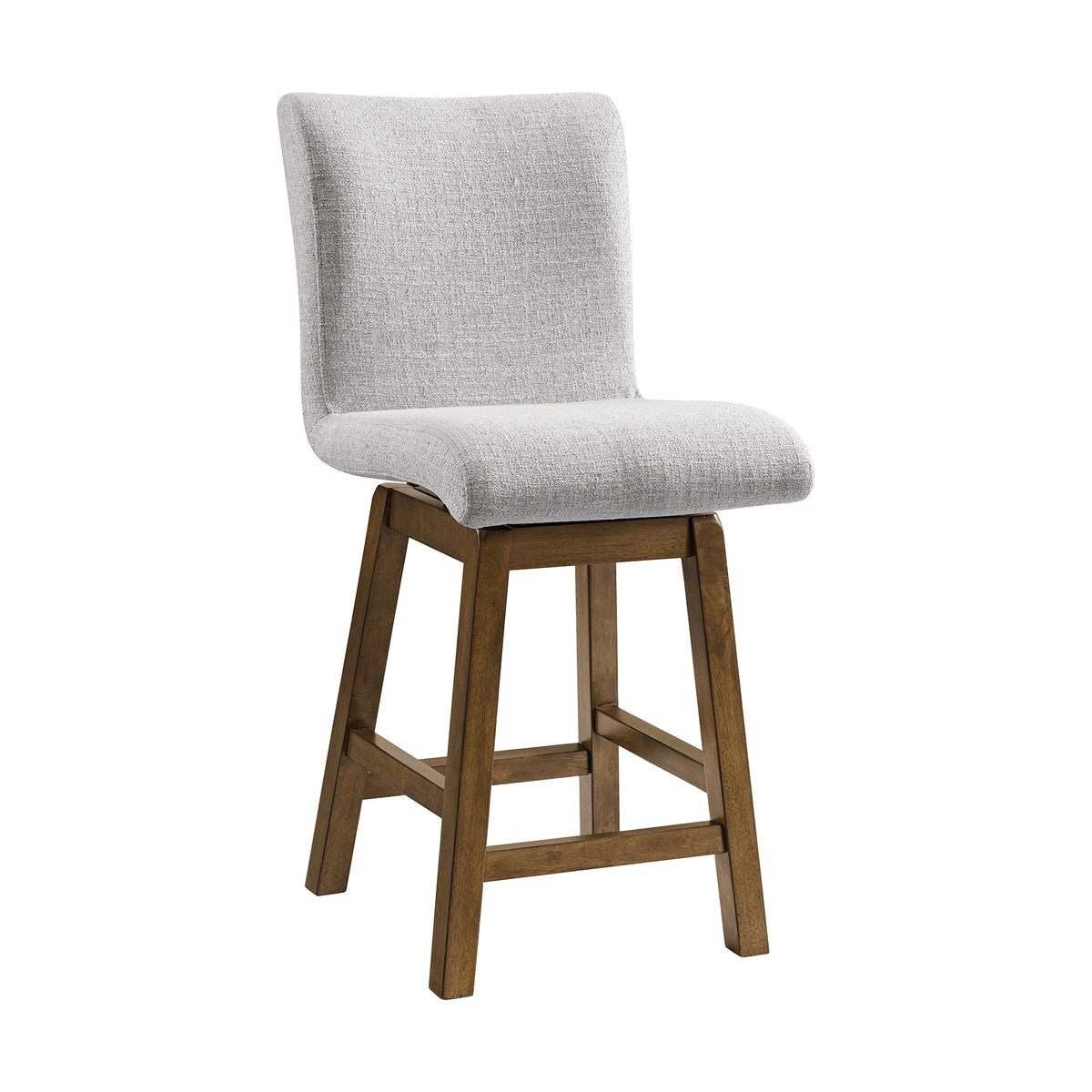 Carmela Brown/Light Grey Swivel Counter Chair (Set of 2) - Ornate Home