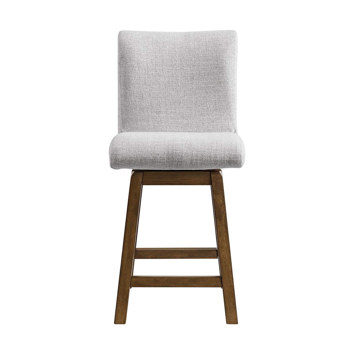 Carmela Brown/Light Grey Swivel Counter Chair (Set of 2) - Ornate Home