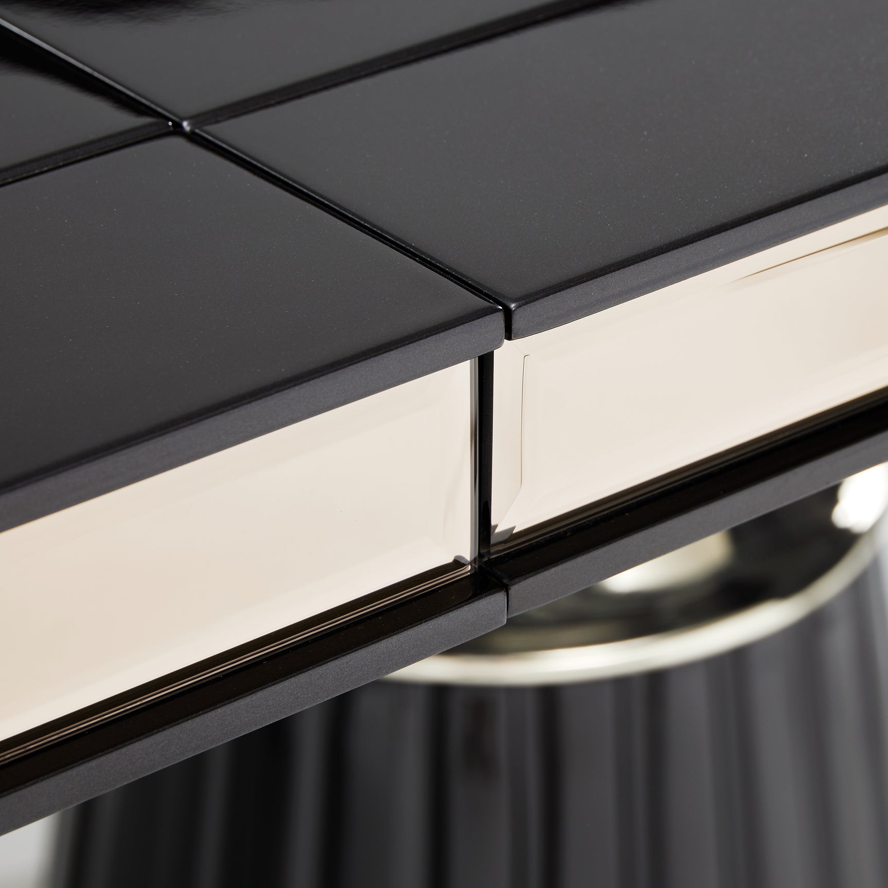 Carmela Charcoal Sand Double Pedestal Dining Table - Ornate Home