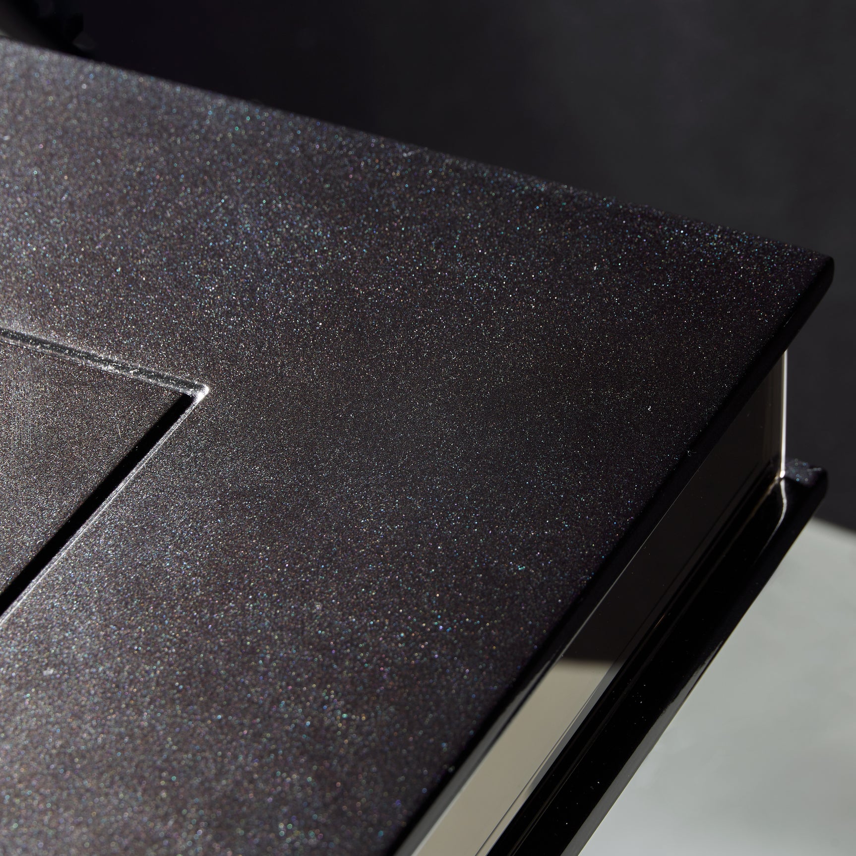 Carmela Charcoal Sand Double Pedestal Dining Table - Ornate Home