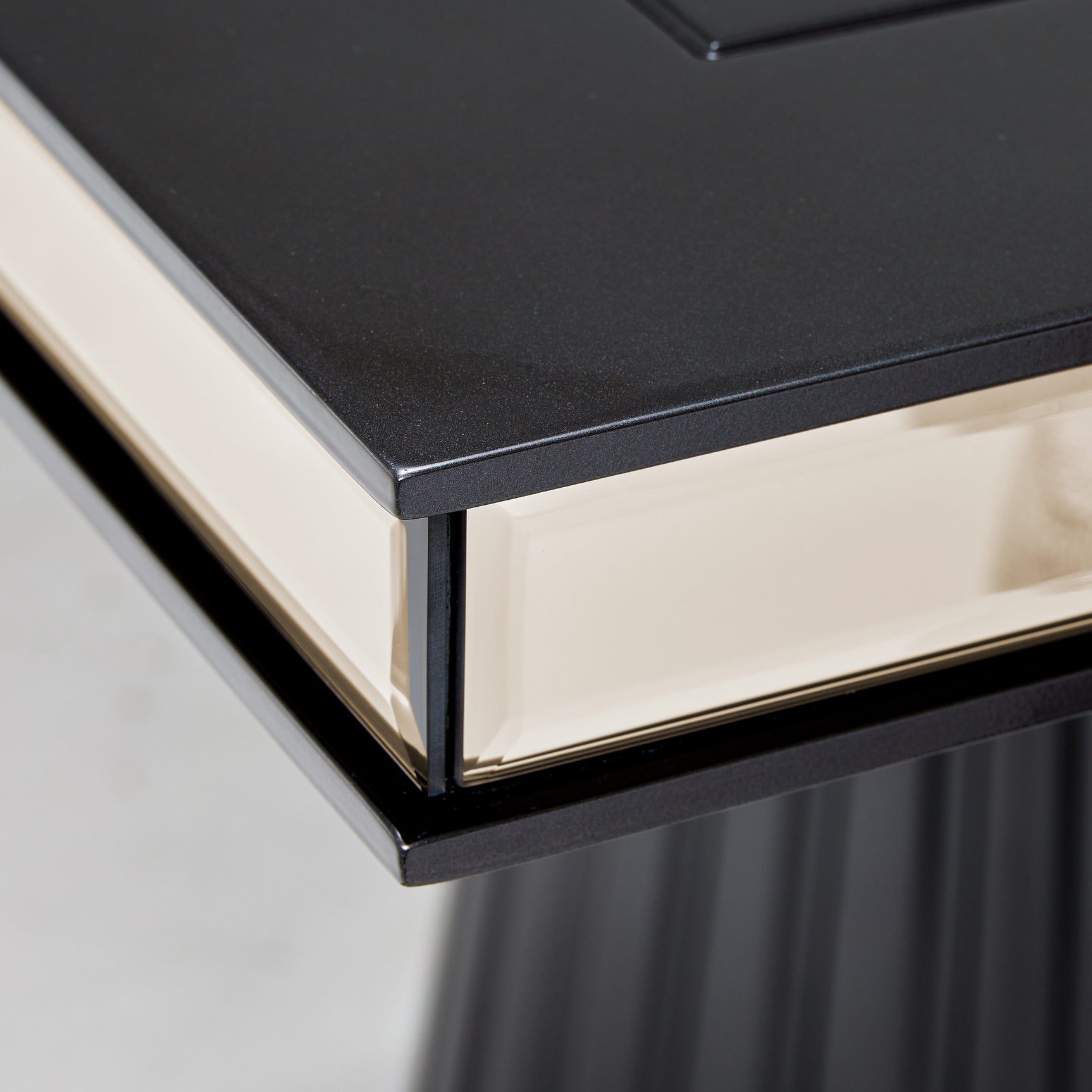 Carmela Charcoal Sand Double Pedestal Dining Table - Ornate Home