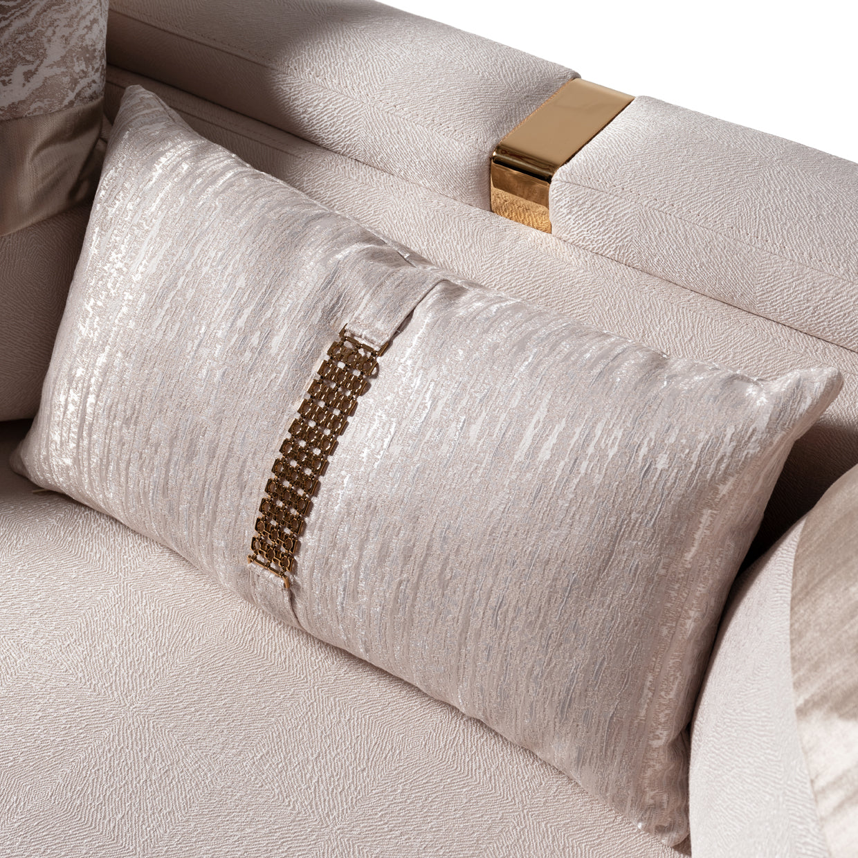 Carmela Gold/Almond Sofa - Ornate Home