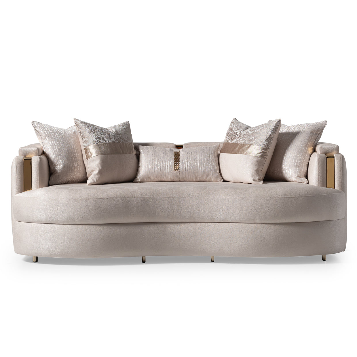 Carmela Gold/Almond Sofa - Ornate Home