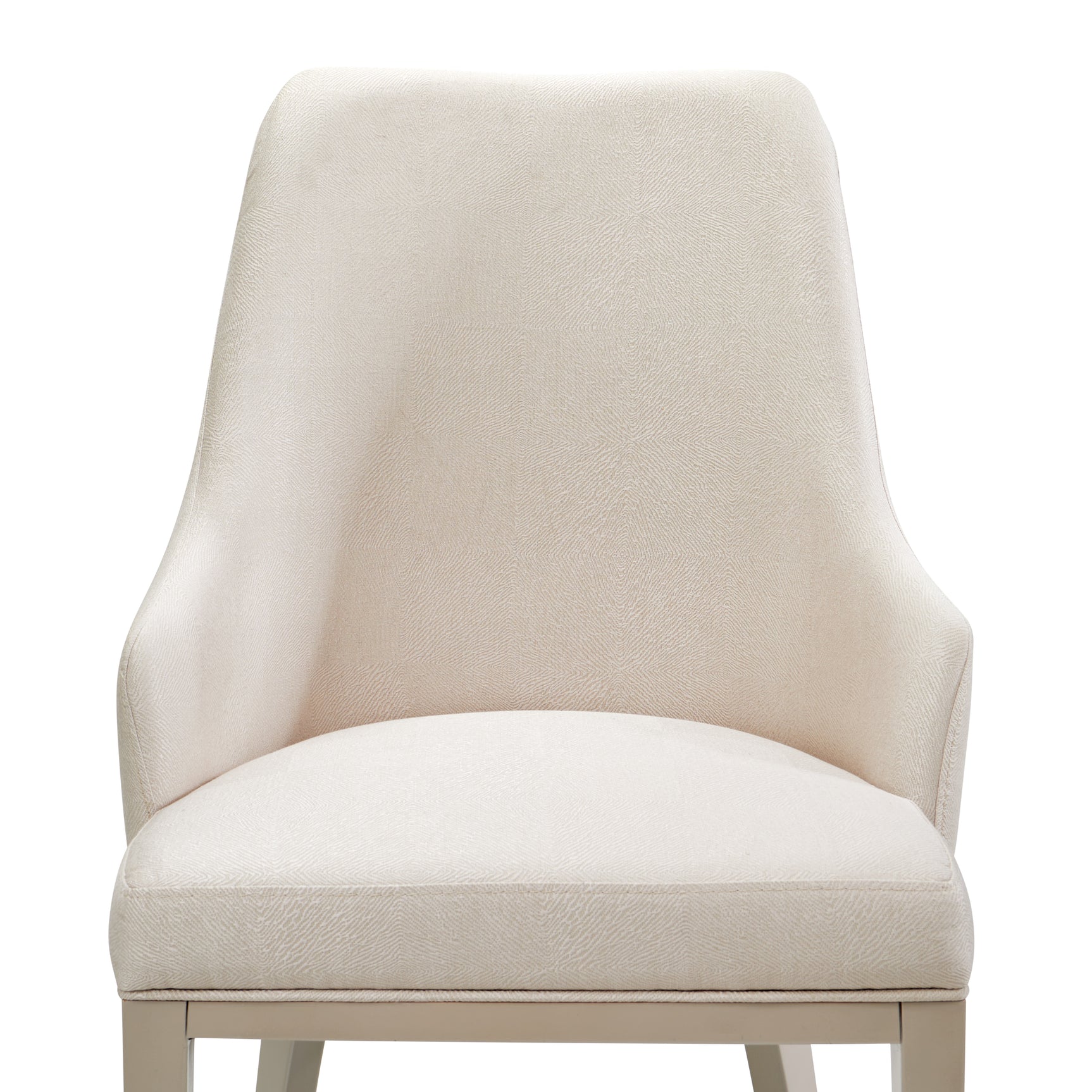 Carmela Shimmer Ivory/Almond Dining Arm Chair (Set of 2) - Ornate Home