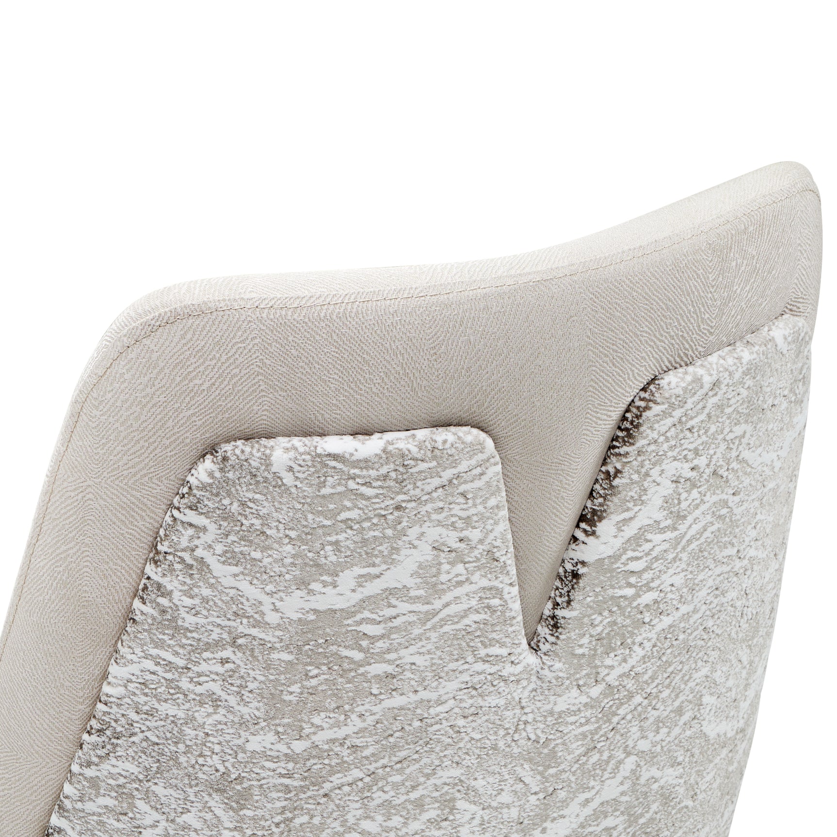 Carmela Shimmer Ivory/Almond Dining Arm Chair (Set of 2) - Ornate Home