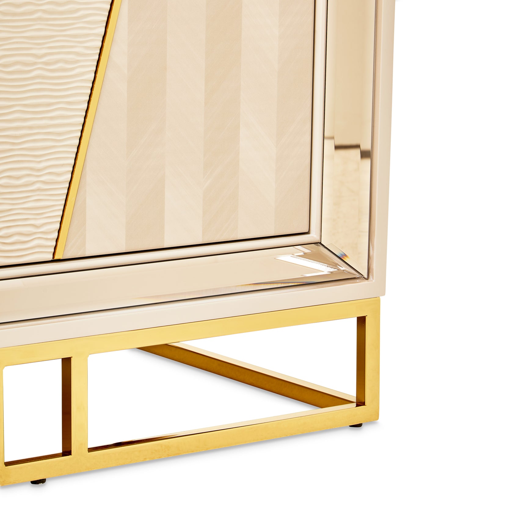Carmela Shimmer Ivory Console Table - Ornate Home