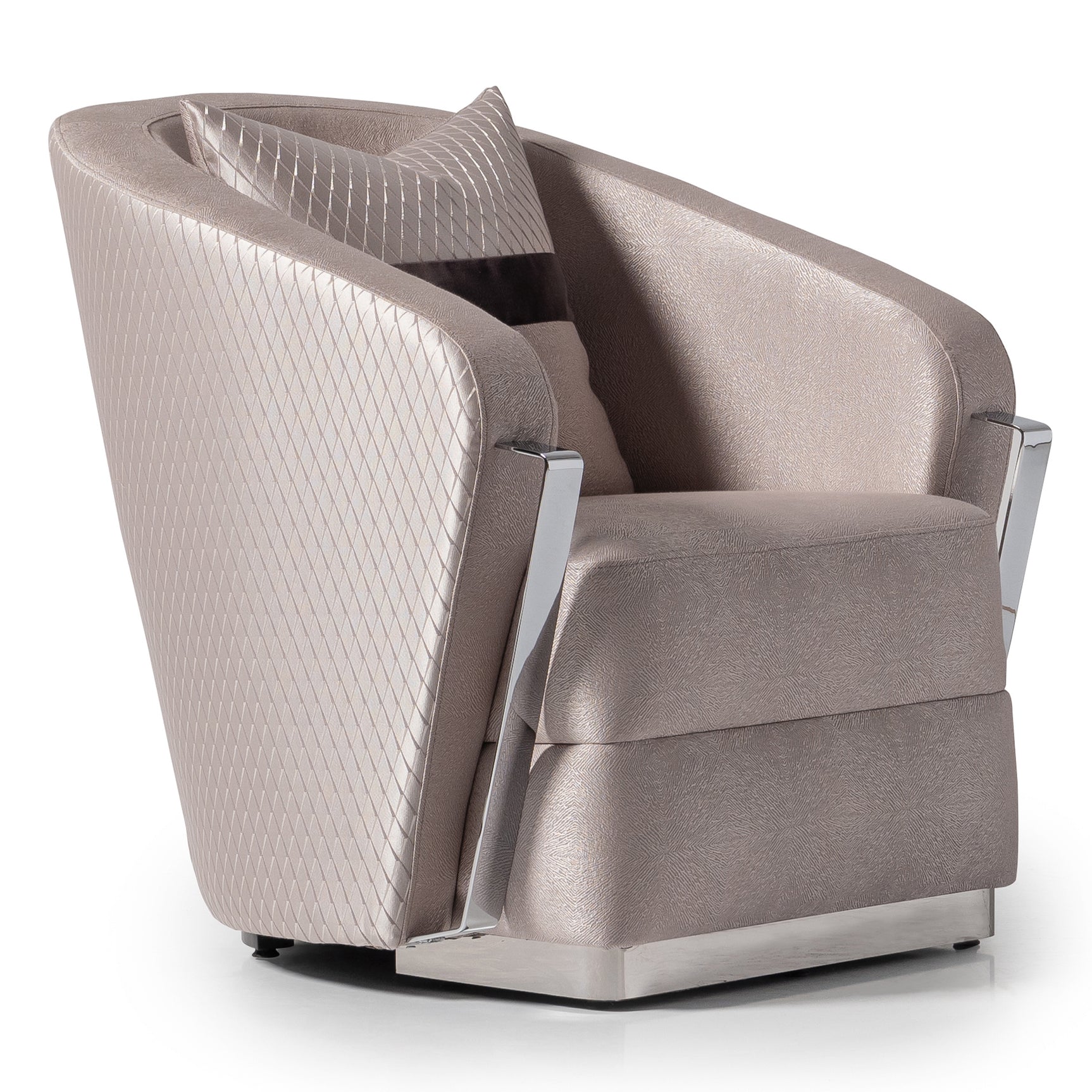 Carmela Silver/Zinc Accent Chair - Ornate Home