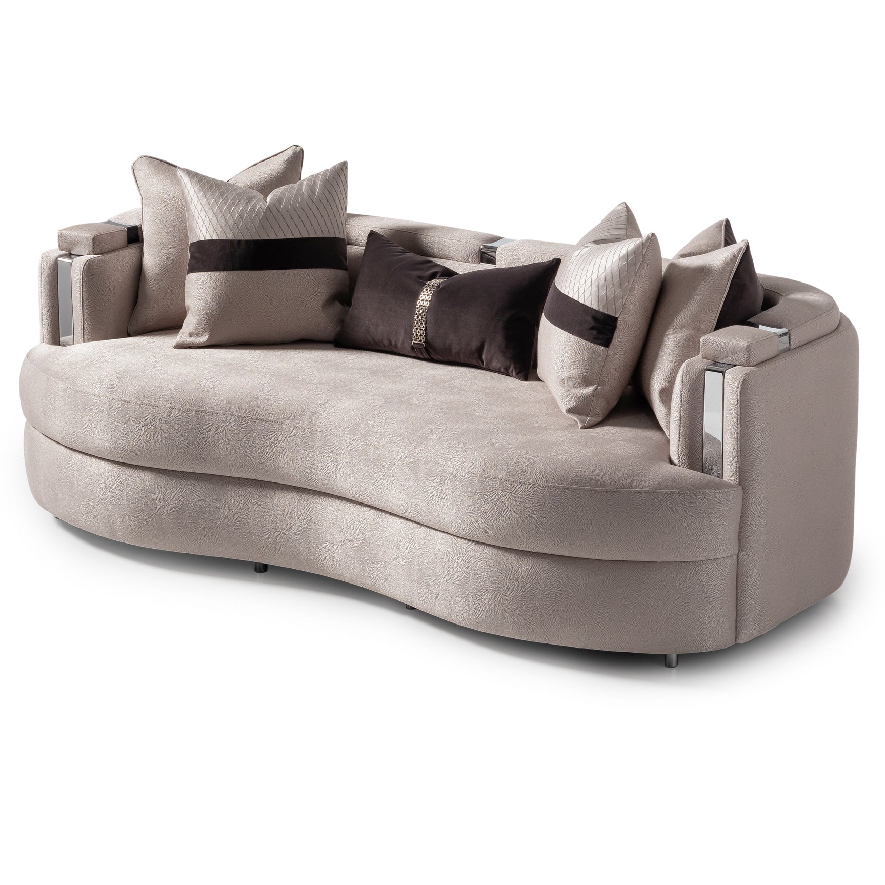 Carmela Silver/Zinc Sofa - Ornate Home
