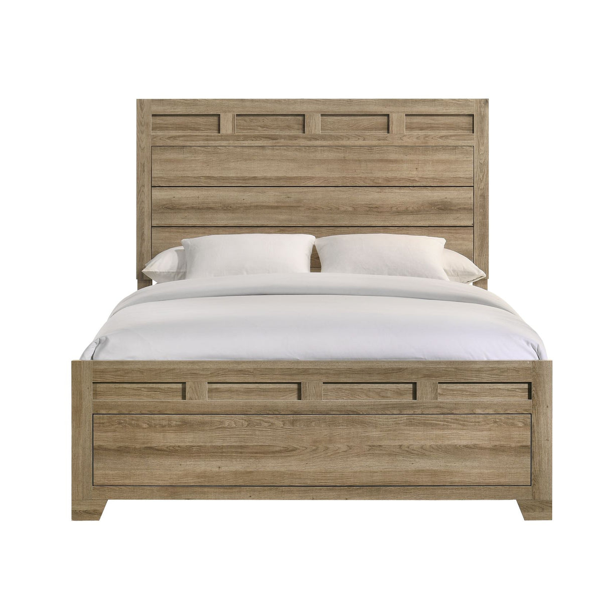 Caro Natural Queen Bed - Ornate Home