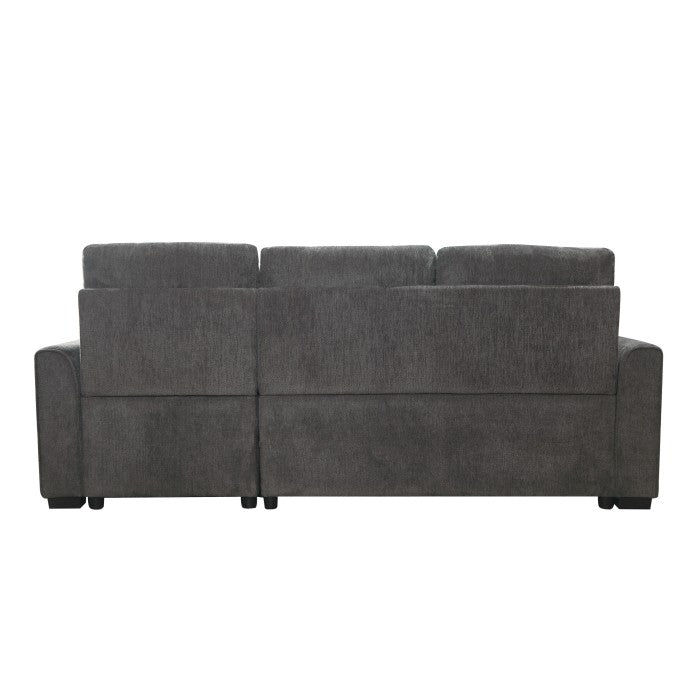 Carolina Dark Gray 2-Piece Reversible Sectional Pull-Out Bed - Ornate Home