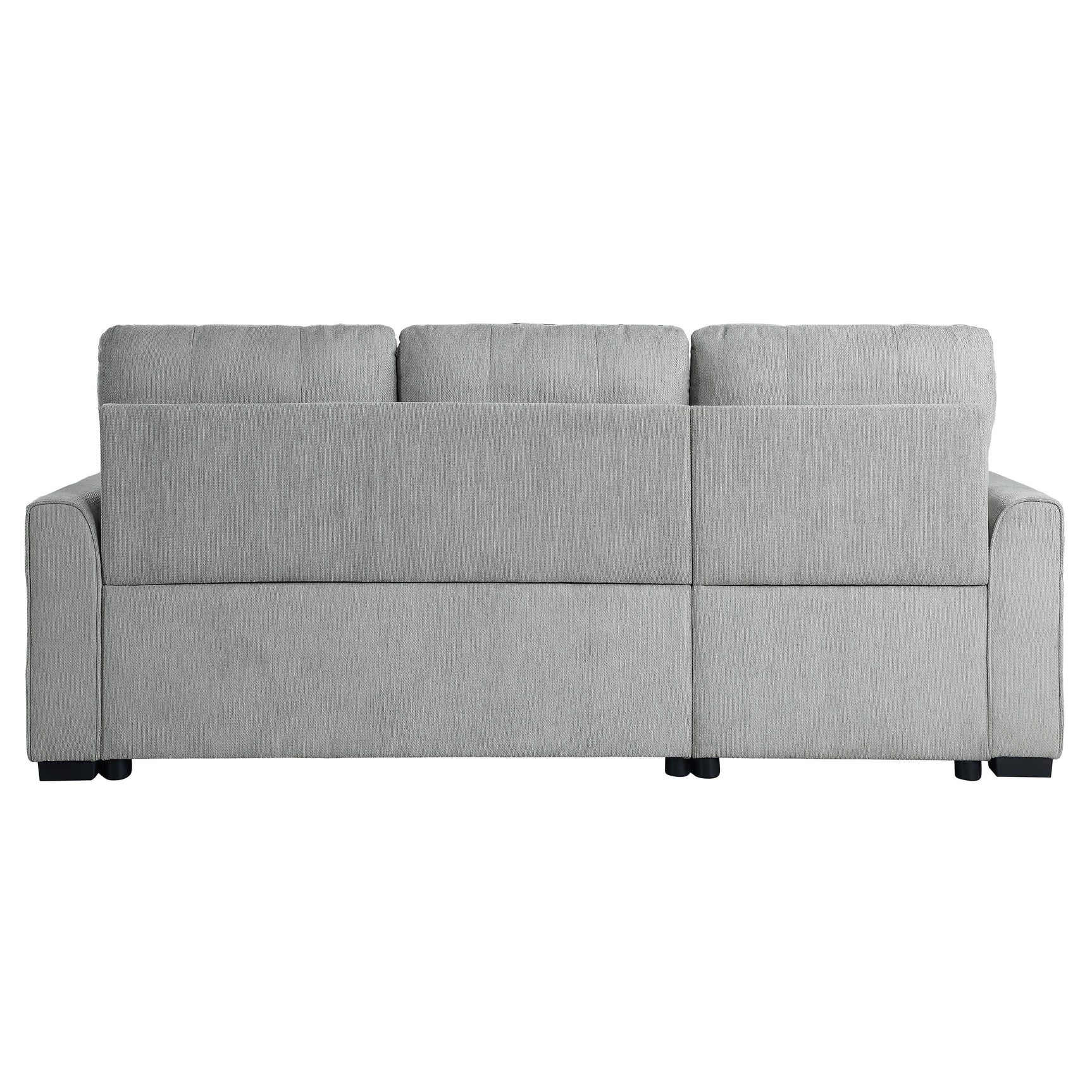 Carolina Gray 2-Piece Reversible Sectional Pull-Out Bed - Ornate Home