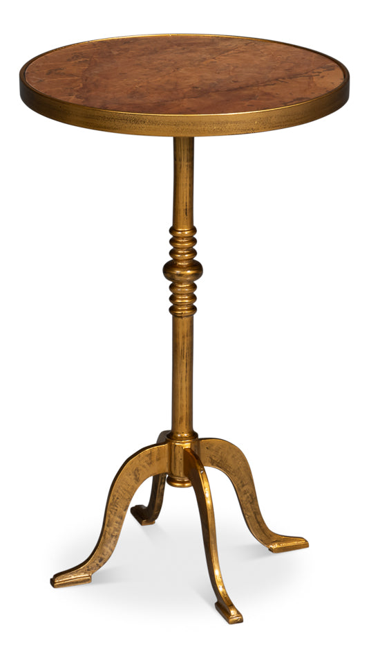 Carolina Leaf Gold Side Table - Ornate Home