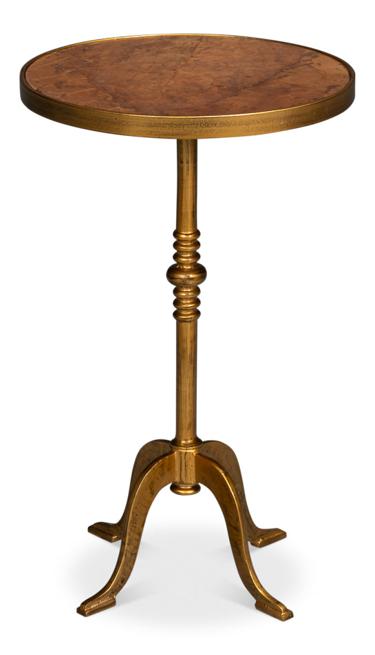 Carolina Leaf Gold Side Table - Ornate Home