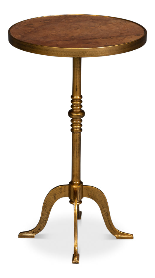 Carolina Leaf Gold Side Table - Ornate Home