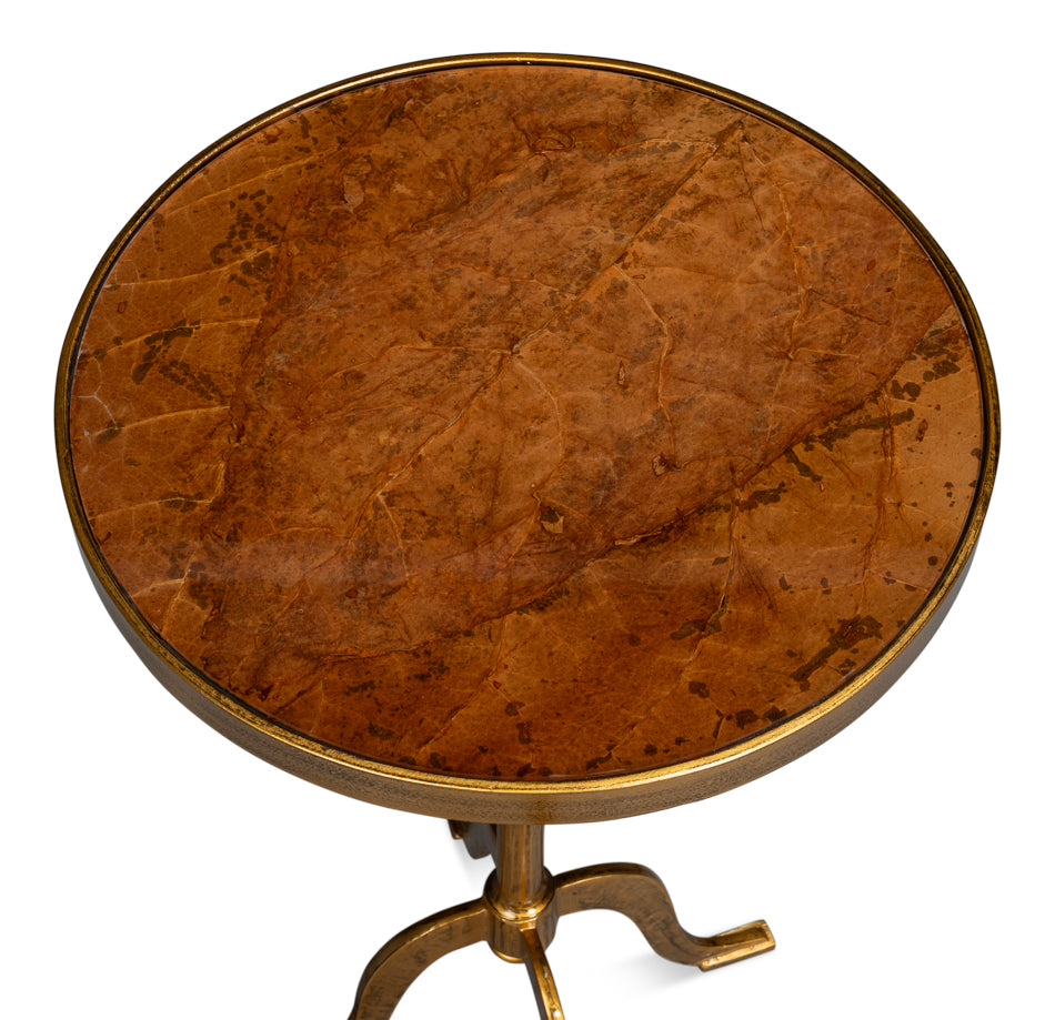 Carolina Leaf Gold Side Table - Ornate Home