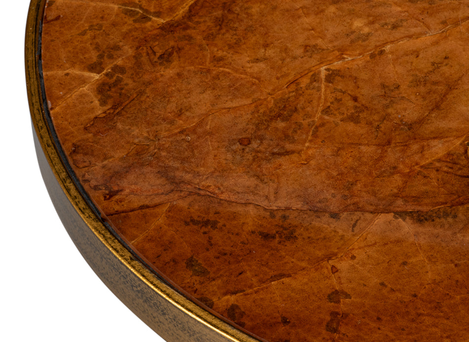 Carolina Leaf Gold Side Table - Ornate Home