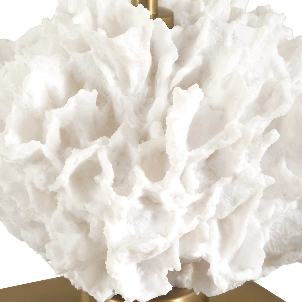 Caronia Brass/White Coral Buffet Lamp - Ornate Home