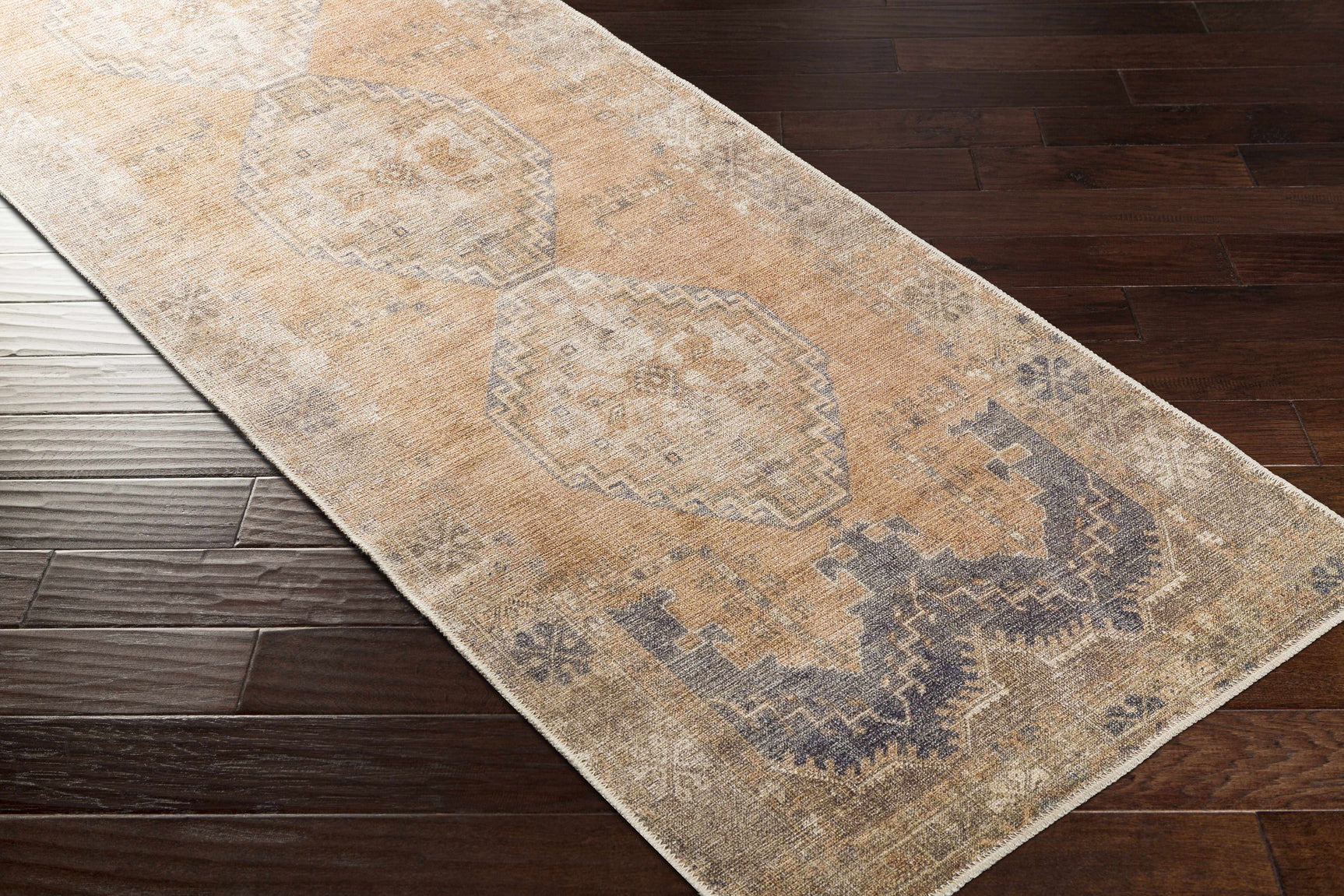 Carrabelle Peach Washable Area Rug - Clearance - Ornate Home
