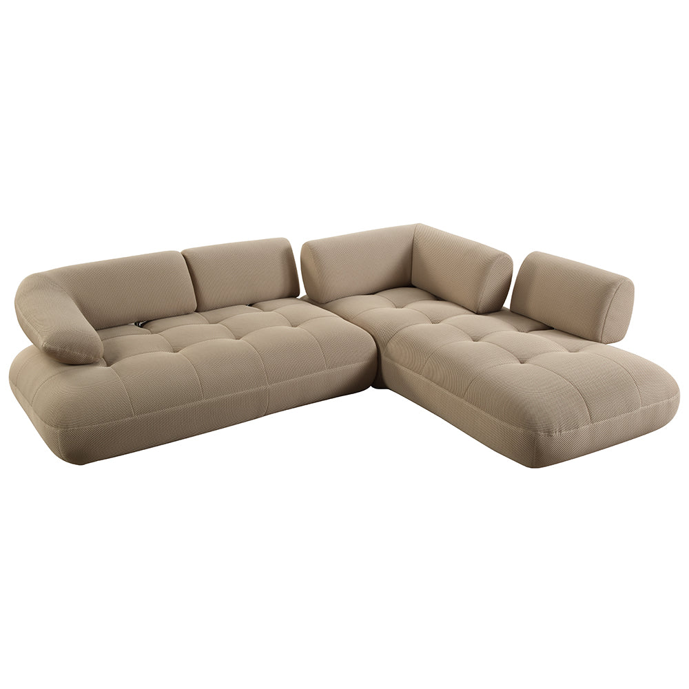 Carrick Beige Sectional Sofa W/6 Pillows - Ornate Home
