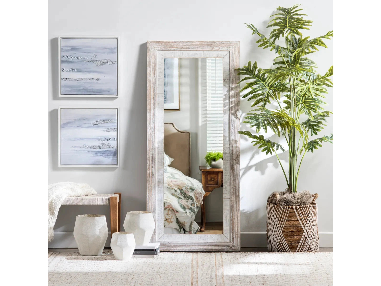 Carrigan White Wall Mirror