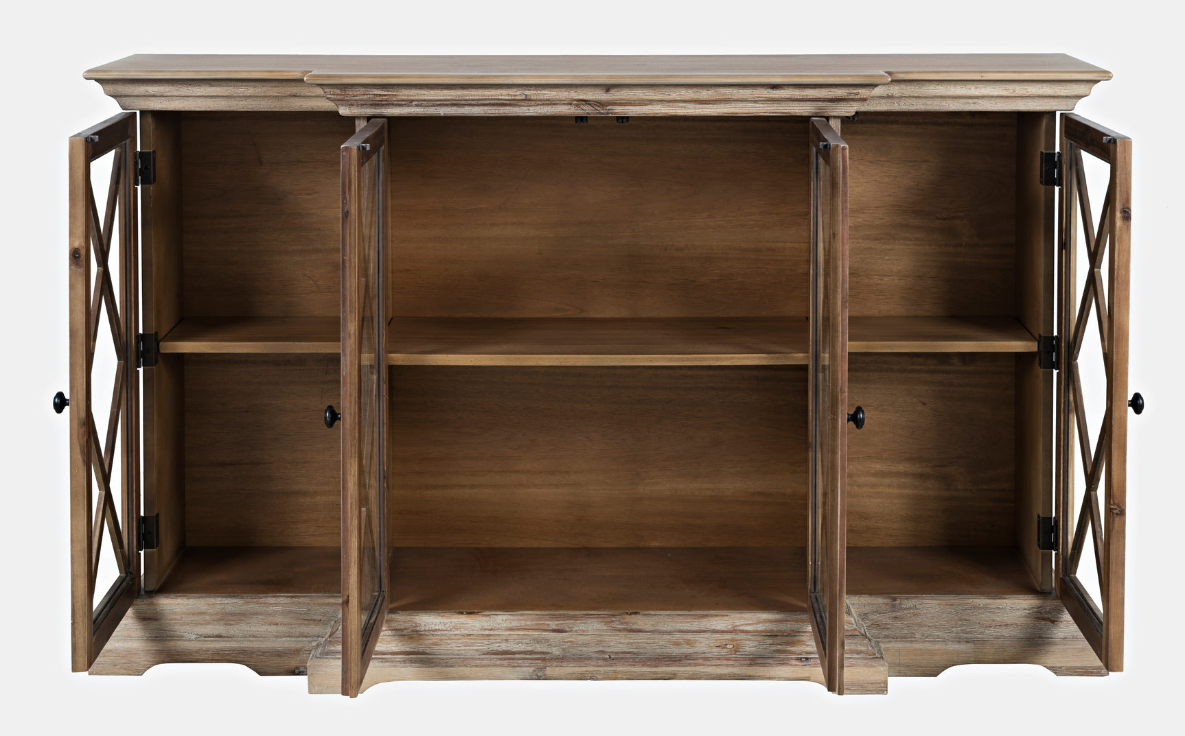 Carrington Bisque Small Breakfront Cabinet - Ornate Home