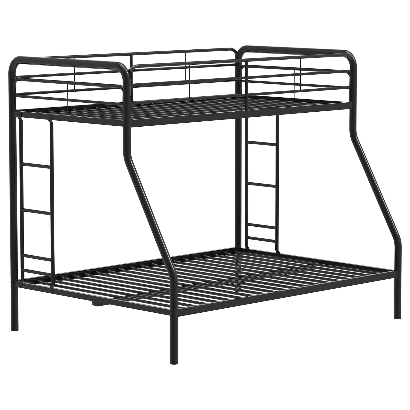 Carson Glossy Black Metal Twin Over Full Bunk Bed - Ornate Home
